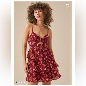 New with tags Altar’d state Nala floral cutout mini dress